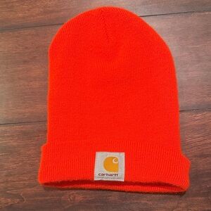 Unisex Carhartt Bright Orange Knit Beanie Hat